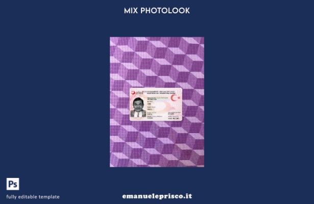 modello FRONTALE photolook per permesso di soggiorno in Turchia in stile verific